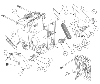 Section 01 Diagram and Parts List for MK-4030B 167439-30 MK Diamond Concrete Saw